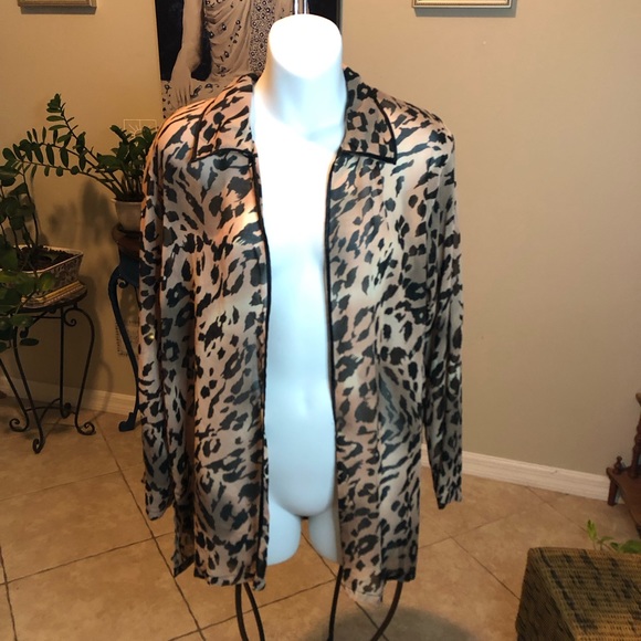 Vintage Freestyle Original Collection M Leopard Cardigan Top - Picture 1 of 6
